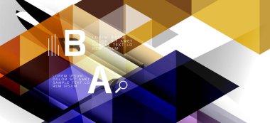 Beyaz arka planda çağdaş tarzda renkli tekrarlayan üçgenler modern geometrik. Soyut geometrik şekil. Modern şık doku