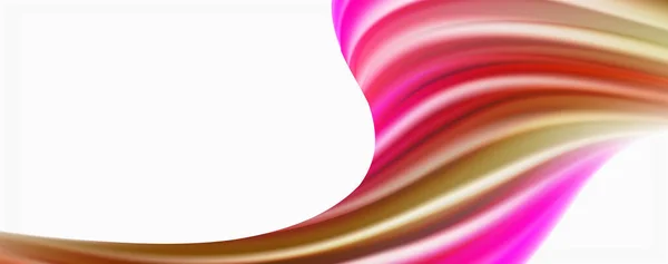 Lucido colorato onde liquide sfondo astratto,, moderne linee techno — Vettoriale Stock