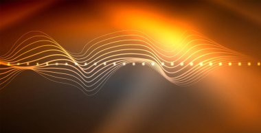 Neon çizgiler parlak parlayan arka plan