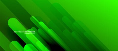 Akan neon eğimleri geometrik soyut arka plan düz çizgiler ve yuvarlak kuyruklar. Duvar kağıdı, pankart, arkaplan, kart, iniş sayfası için sıvı renk gradyan arkaplanı