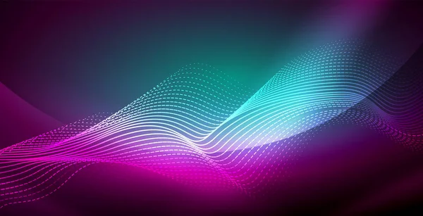 Neon lines shiny glowing background — Stock Vector