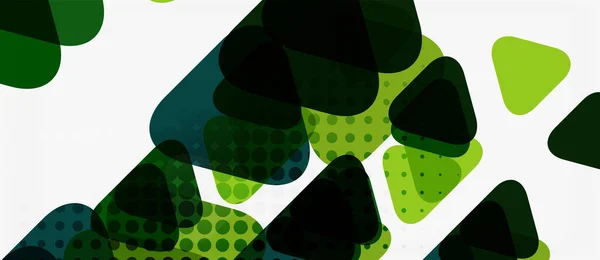 Banner con diseño geométrico de triángulo de mosaico multicolor sobre fondo blanco. Textura abstracta. plantilla de diseño de ilustración vectorial . — Vector de stock