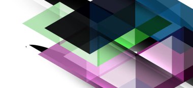 Beyaz arka planda çağdaş tarzda renkli tekrarlayan üçgenler modern geometrik. Soyut geometrik şekil. Modern şık doku