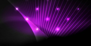 Neon renkli soyut çizgiler