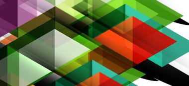 Soyut kavramı üçgen grafik elemanı. Teknoloji arka planı. Afiş, poster şablonu