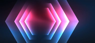 Neon parlak renk hatları arka plan. Soyut renkli Web şablonu geometrik modern teknoloji kavramı.