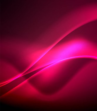 Parlak renk parlak neon soyut dalga şablonu. Soyut parlak ışık. Neon ışık parlayan etkisi. Uzay arka planı. Soyut şekil