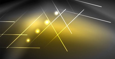 Neon parlayan çizgiler, sihirli enerji uzay ışığı konsepti, soyut arka plan duvar kağıdı tasarımı