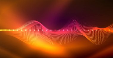 Neon çizgiler parlak parlayan arka plan