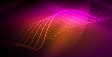 Neon çizgiler parlak parlayan arka plan