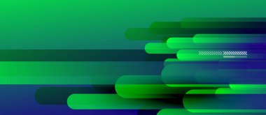 Akan neon eğimleri geometrik soyut arka plan düz çizgiler ve yuvarlak kuyruklar. Duvar kağıdı, pankart, arkaplan, kart, iniş sayfası için sıvı renk gradyan arkaplanı