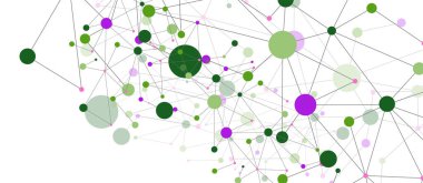 Line points connections geometric abstract background.