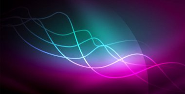 Neon çizgiler parlak parlayan arka plan