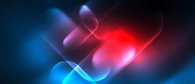Mavi Neon yuvarlak şekiller techno arka plan