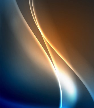 Parlak renk parlak neon soyut dalga şablonu. Soyut parlak ışık. Neon ışık parlayan etkisi. Uzay arka planı. Soyut şekil