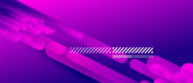 Akan neon eğimleri geometrik soyut arka plan düz çizgiler ve yuvarlak kuyruklar. Duvar kağıdı, pankart, arkaplan, kart, iniş sayfası için sıvı renk gradyan arkaplanı