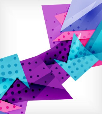 Modern origami kartı. Modern origami tasarım elemanı. Renk geometrik desen. Soyut düşük poli arka plan. Sunu şablonu.