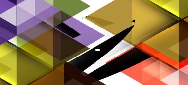 Beyaz arka planda çağdaş tarzda renkli tekrarlayan üçgenler modern geometrik. Soyut geometrik şekil. Modern şık doku
