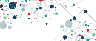 Line points connections geometric abstract background.