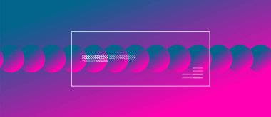 Neon renkli daireleri olan basit soyut bir arkaplan. Memphis Style Geometrik Deseni. Duvar Kağıdı, Sancak, Arkaplan, Kart, Kitap İllüstrasyonu, İniş Sayfası