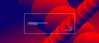 Neon renkli daireleri olan basit soyut bir arkaplan. Memphis Style Geometrik Deseni. Duvar Kağıdı, Sancak, Arkaplan, Kart, Kitap İllüstrasyonu, İniş Sayfası