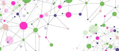 Line points connections geometric abstract background.