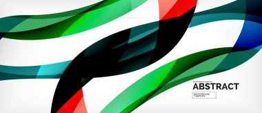 Renkli dalga hatları soyut arka plan, iş veya techno sunumu için renk çizgisi