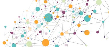 Line points connections geometric abstract background.