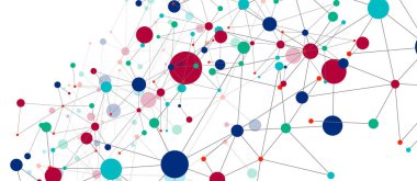 Line points connections geometric abstract background.