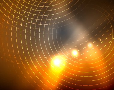 Neon renk parlayan ışıkları ile karanlık alan soyut arka plan