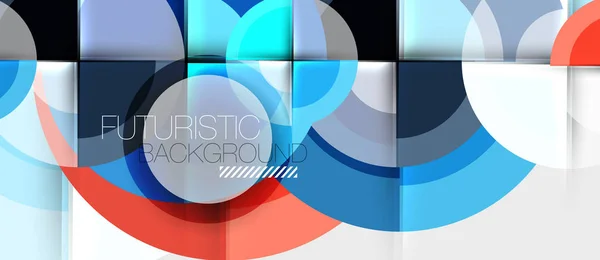 Design geométrico fundo abstrato - círculos — Vetor de Stock