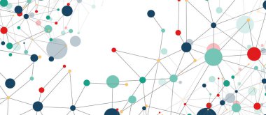 Line points connections geometric abstract background.