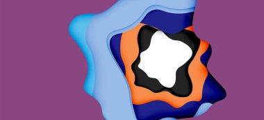 Soyut Web tasarımı için soyut dalgalar kesti. Renk geometrik deseni. Vektör soyut geometrik dinamik desen çerçevesi