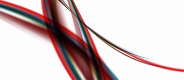 Trendy soyut dalga bulanıklık deseni, duvar kağıdı tasarımı için beyaz arka plan üzerinde çok renkli çizgiler. Renkli arka plan vektörü. Yaratıcı vektör elemanı.