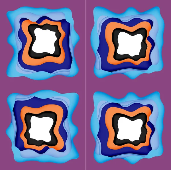Soyut Web tasarımı için soyut dalgalar kesti. Renk geometrik deseni. Vektör soyut geometrik dinamik desen çerçevesi