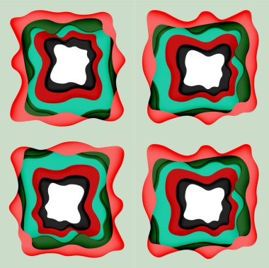 Vektör dekoratif arka plan. Dekorasyon tasarımı için ışık arka planda 3D kağıt soyut dalgalar kesilmiş soyut Web şablonu.