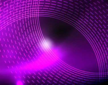 Neon renk parlayan ışıkları ile karanlık alan soyut arka plan