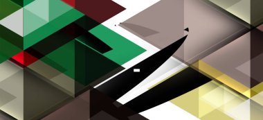 Soyut kavramı üçgen grafik elemanı. Teknoloji arka planı. Afiş, poster şablonu