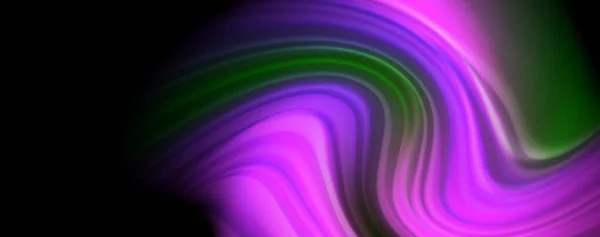 Жидкие жидкие линии цветовой волны, яркий красочный световой эффект, абстрактный шаблон композиции. Геометрическая технология абстрактный шаблон. Концепция движения — стоковый вектор