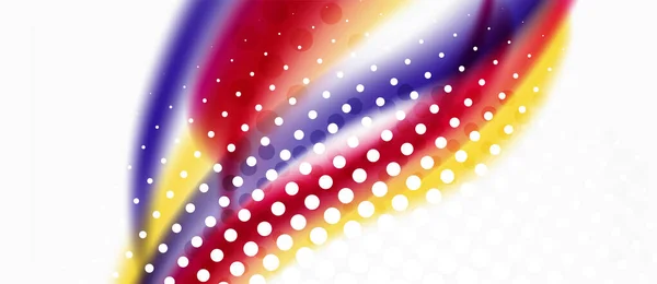 Trendy vague abstraite motif flou, lignes multicolores sur fond blanc pour la conception de papier peint. Vecteur de fond coloré. Élément vectoriel créatif . — Image vectorielle