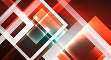 Işık arka plan hipster tarzıNeon geometrik soyut arka plan. Uzay retro tasarım. Renk geometrik desen. Kare şekil soyut arka plan.