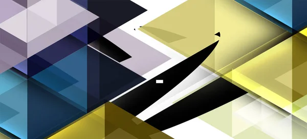 Triangles répétitifs colorés géométrique moderne dans un style contemporain sur fond blanc. Forme géométrique abstraite. Texture moderne élégante — Image vectorielle
