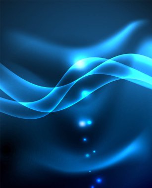 Neon parlayan çizgiler, sihirli enerji uzay ışığı konsepti, soyut arka plan duvar kağıdı tasarımı