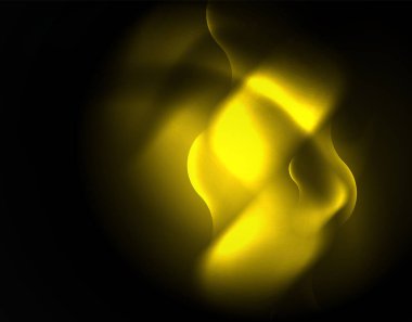 Parlak neon geometrik dalgalar şablonu