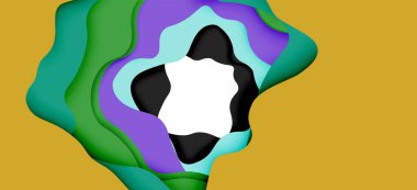 Soyut Web tasarımı için soyut dalgalar kesti. Renk geometrik deseni. Vektör soyut geometrik dinamik desen çerçevesi