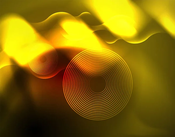 Шаблон блискучих неонових геометричних хвиль — стоковий вектор