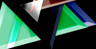 Parlak parlak üçgenler arka plan