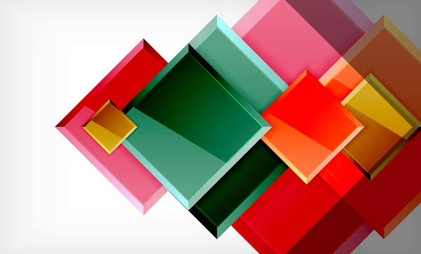 Coloré carré et rectangle blocs fond — Image vectorielle