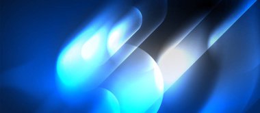 Neon parlayan tekno çizgiler, yüksek teknoloji fütüristik soyut arka plan şablonu