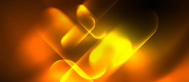 Neon parlayan techno hatları, mavi Hi-Tech futuristik soyut arka plan şablonu